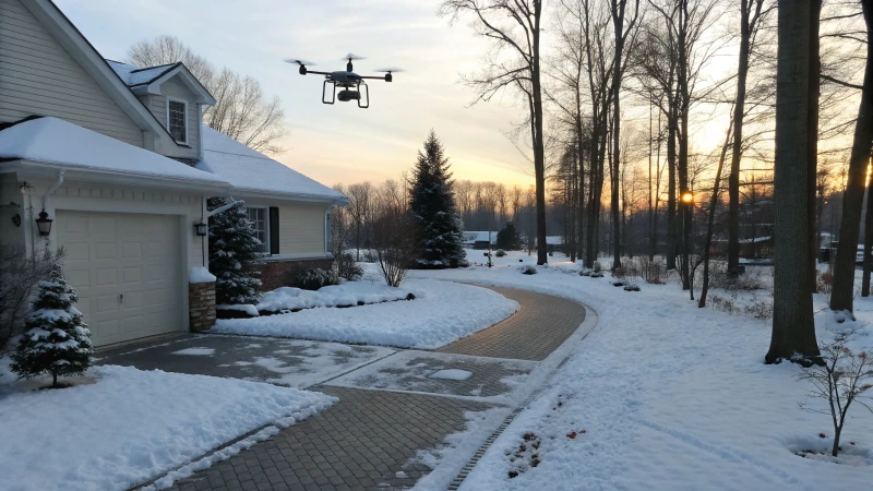 A peaceful winter scene with innovative snow management methods