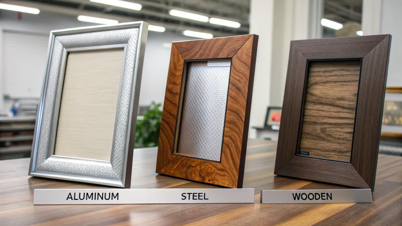 Comparison of aluminum, steel, and wood frames